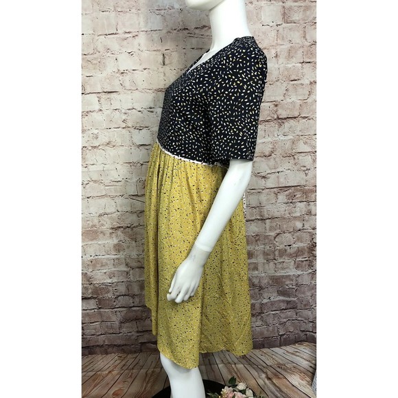 Roolee Black and Yellow Midi Dress - Picture 6 of 9
